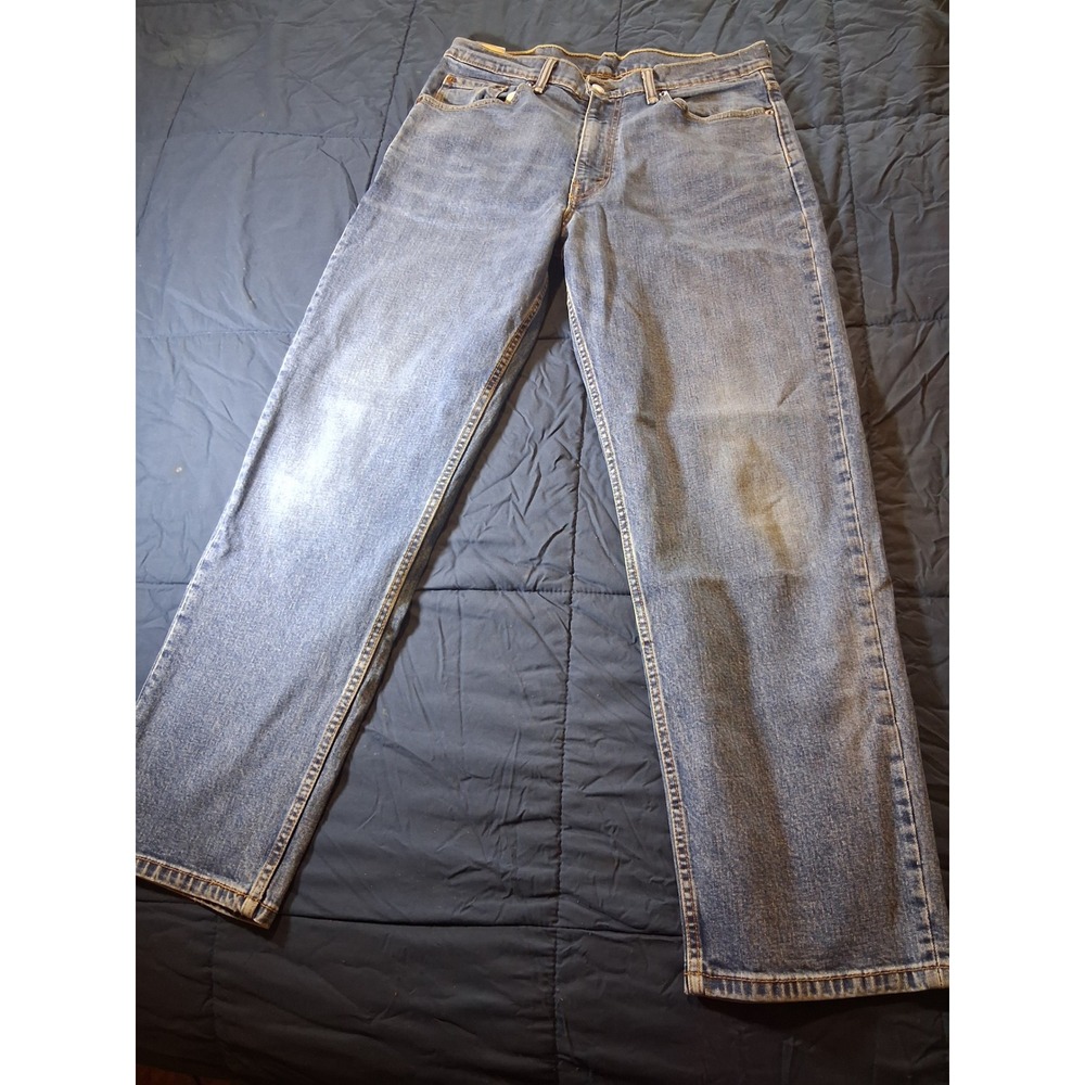 Levis 550 Relaxed Fit Jeans Mens 34x30 Medium Wash Blue Denim Tapered Leg